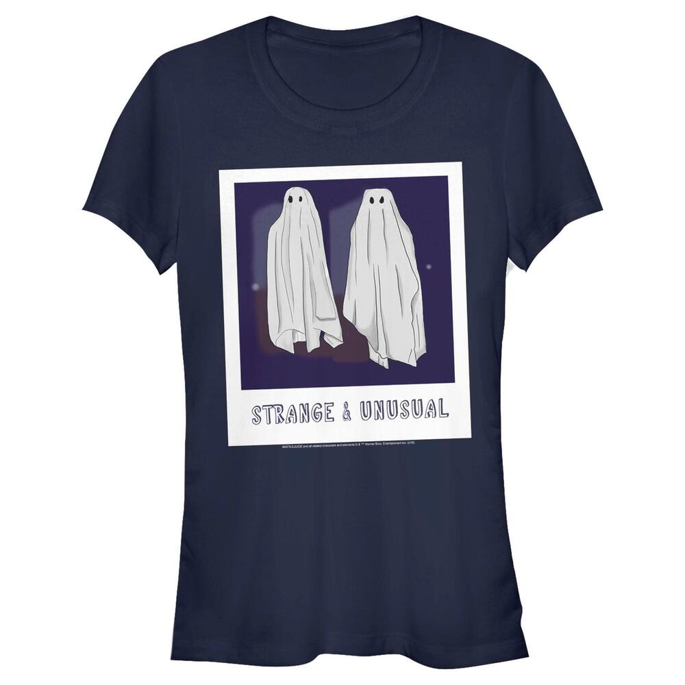 Juniors Beetlejuice Halloween Strange And Unusual Ghost Photo Tshirt
